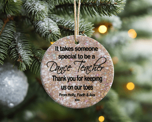 Dance Teacher Glitter Effect Acrylic Christmas Ornament Decoration