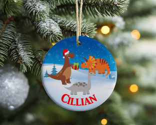 Dinosaurs Acrylic Christmas Ornament Decoration