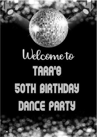 Disco Ball Any Occasion Welcome Sign