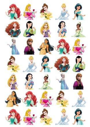 Disney Princess Stand Up Cupcake Toppers