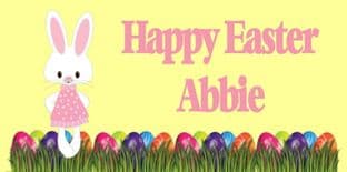 Easter Chocolate Candy Bar Wrapper Girl Bunny