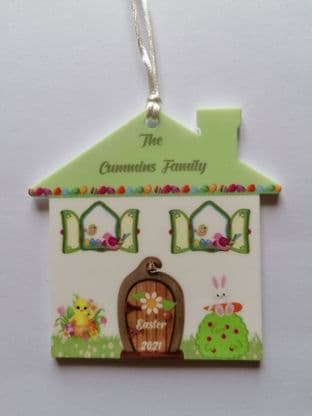 Easter House Hanging Ornament