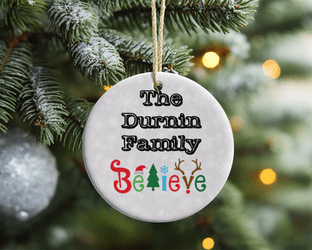 Family Believe Acrylic Christmas Ornament Decoration