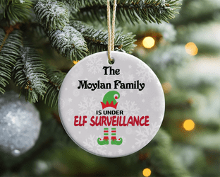 Family Elf Surveillance Acrylic Christmas Ornament Decoration