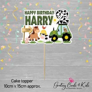 Farm Theme Cake Topper