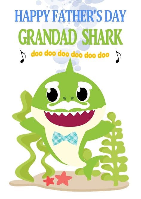 Father's Day Card Grandad Shark