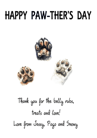 Father's Day Card Paws