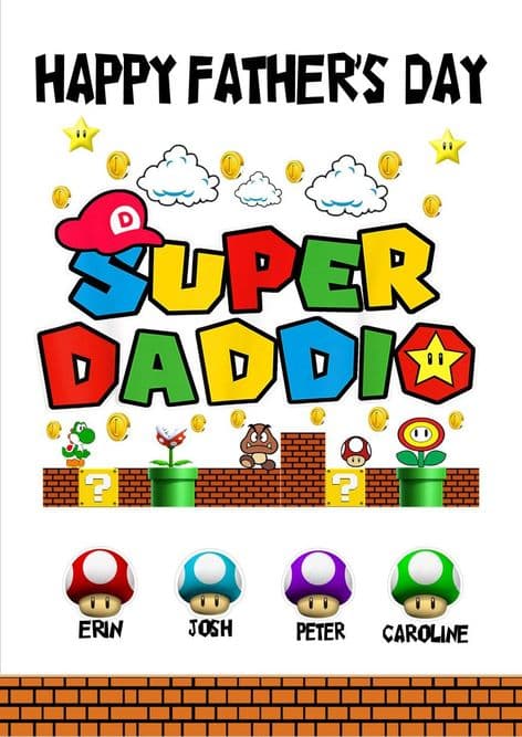 Father's Day Card Super Daddio