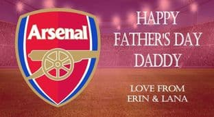 Father's Day Chocolate Bar Wrapper Arsenal