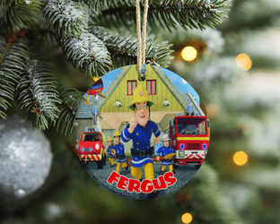 Fireman Sam Acrylic Christmas Ornament Decoration