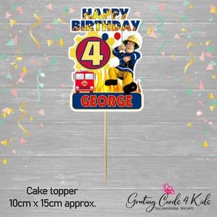 Fireman Sam Cake Topper