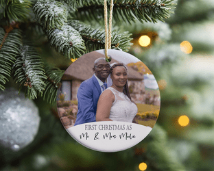 First Christmas as Mr & Mrs / Mr & Mr / Mrs & Mrs Photo Ornament