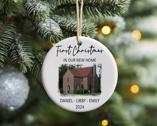 First Christmas YOUR HOUSE Photo Christmas Ornament