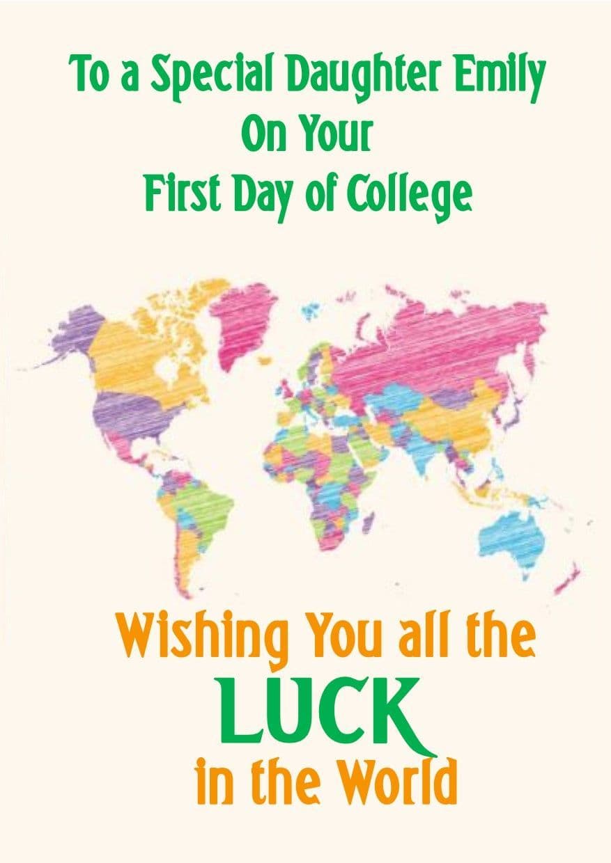 First Day at College Card Design 5