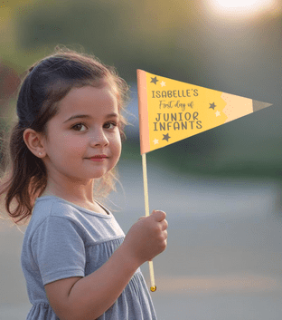 First & Last Day of School Pennent Flag