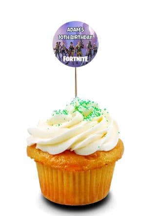 Fortnite Cupcake Picks/Toppers