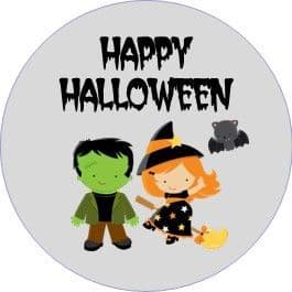 Frankenstein Witch Halloween Sticker