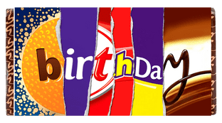 Galaxy Birthday Bar Wrapper