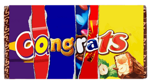 Galaxy Congrats Bar Wrapper