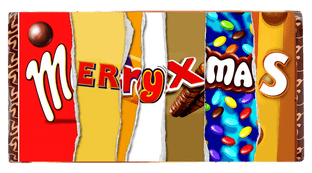 Galaxy Merry Xmas Bar Wrapper