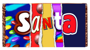 Galaxy Santa Bar Wrapper