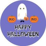 Ghost & Pumpkin Halloween Sticker