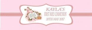 Girl Communion Chocolate Candy Bar Wrapper Design 1