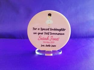 Girl Communion Plaque