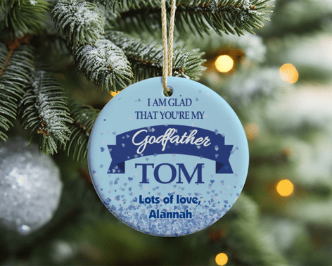 Godfather Acrylic Christmas Ornament Decoration