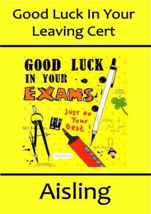 Good Luck Exams Card Design 1