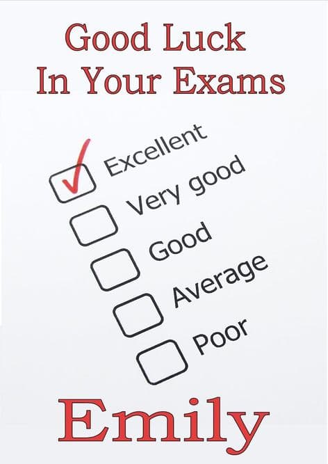 Good Luck Exams Card Design 3