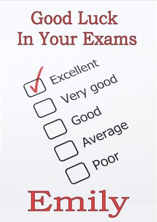 Good Luck Exams Card Design 3