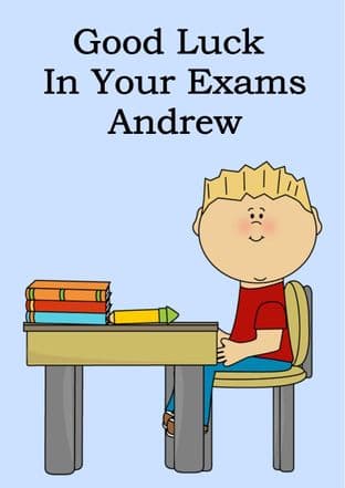 Good Luck Exams Card Design 6