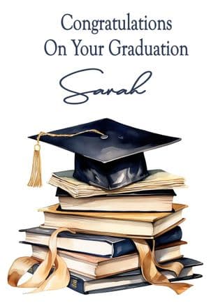 Graduation Book Stack  Wine Bottle Label