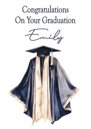 Graduation Gown Wine Bottle Label