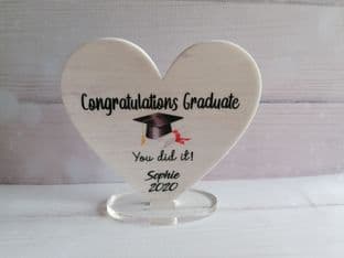 Graduation Heart Standing Plaque