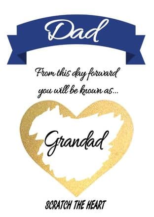 Grandfather pregnancy reveal card