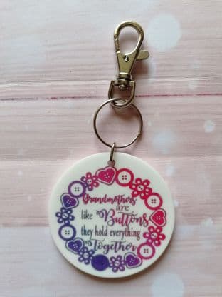 Grandmothers are like buttons Keyring