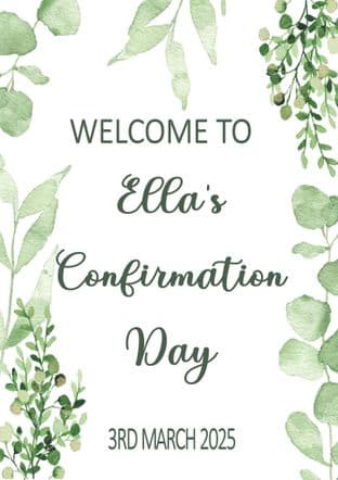 Green Foliage Any Occasion Welcome Sign