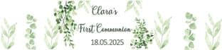 Green Foliage Communion Bottle Label Wrapper