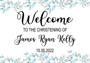 Green & Gold Leaf Any Occasion Welcome Sign
