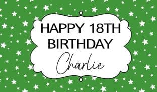 Green Stars Birthday Galaxy Bar Wrapper