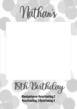 Grey Bokeh Selfie Frame - any occasion