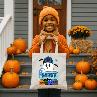 Halloween Cute Boy Ghost Trick or Treat Bag