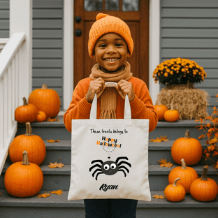 Halloween Cute Spider Trick or Treat Tote Bag