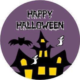 Haunted House Halloween Sticker Design 2