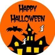 Haunted House Halloween Sticker Design