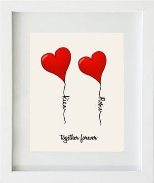 Heart Balloons Print
