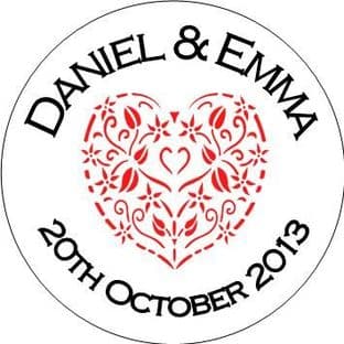 Heart & Text Sticker