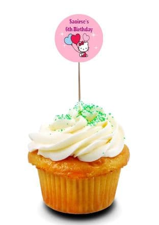 Hello Kitty Cupcake Picks/Toppers